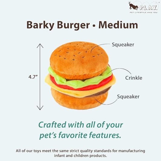 American Classic Plush Hamburger Dog Toy