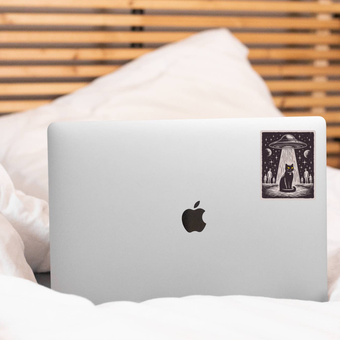 UFO Black Cat Sticker