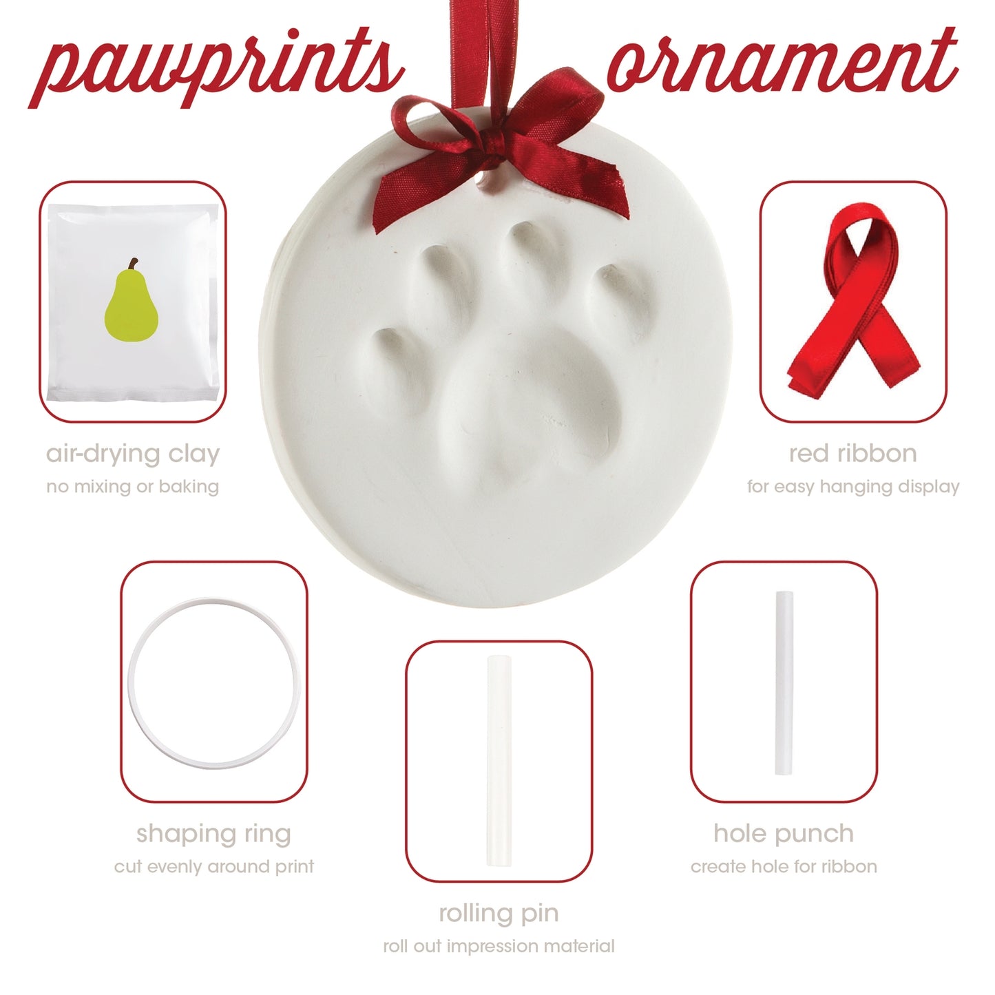 Paw Print Press Ornament