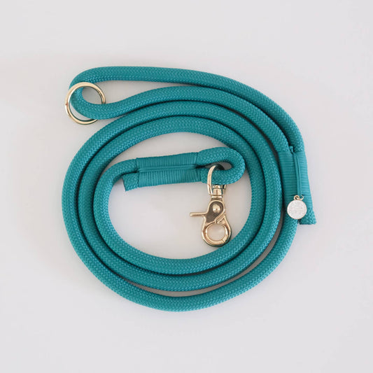 Braided Rope Leash - Teal