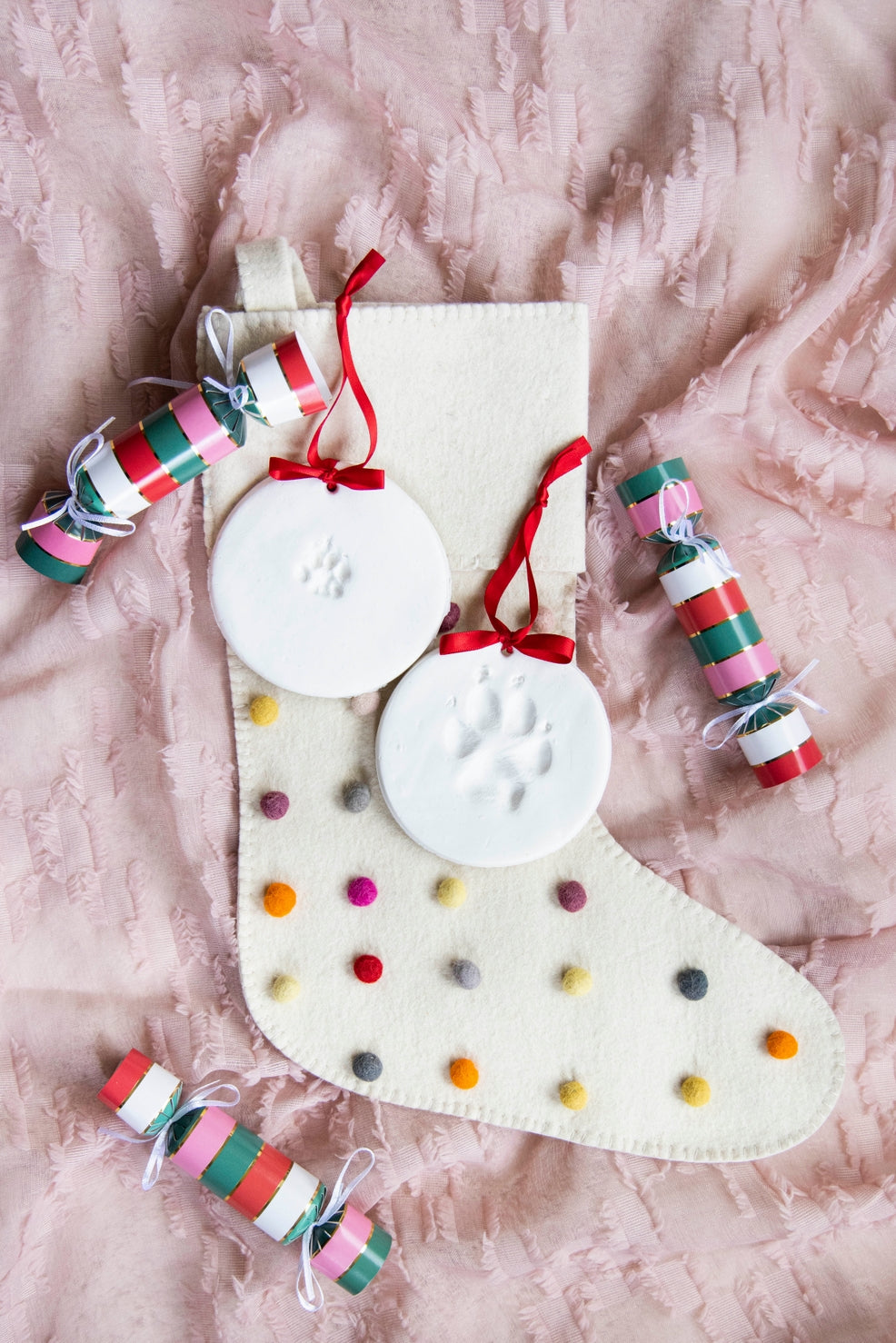 Holiday Pawprints Christmas Ornament Kit - 2 Pack