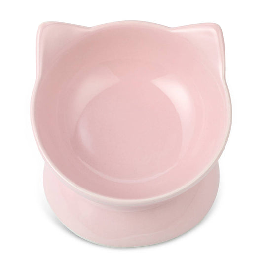 Oscar Tilt Cat Dish - Pink