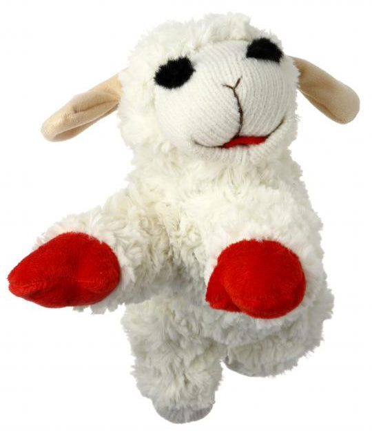 Multipet Lamb Chop Plush Dog Toy 6″