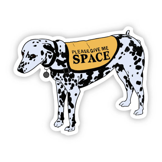 Please Give Me Space Dalmatian Sticker