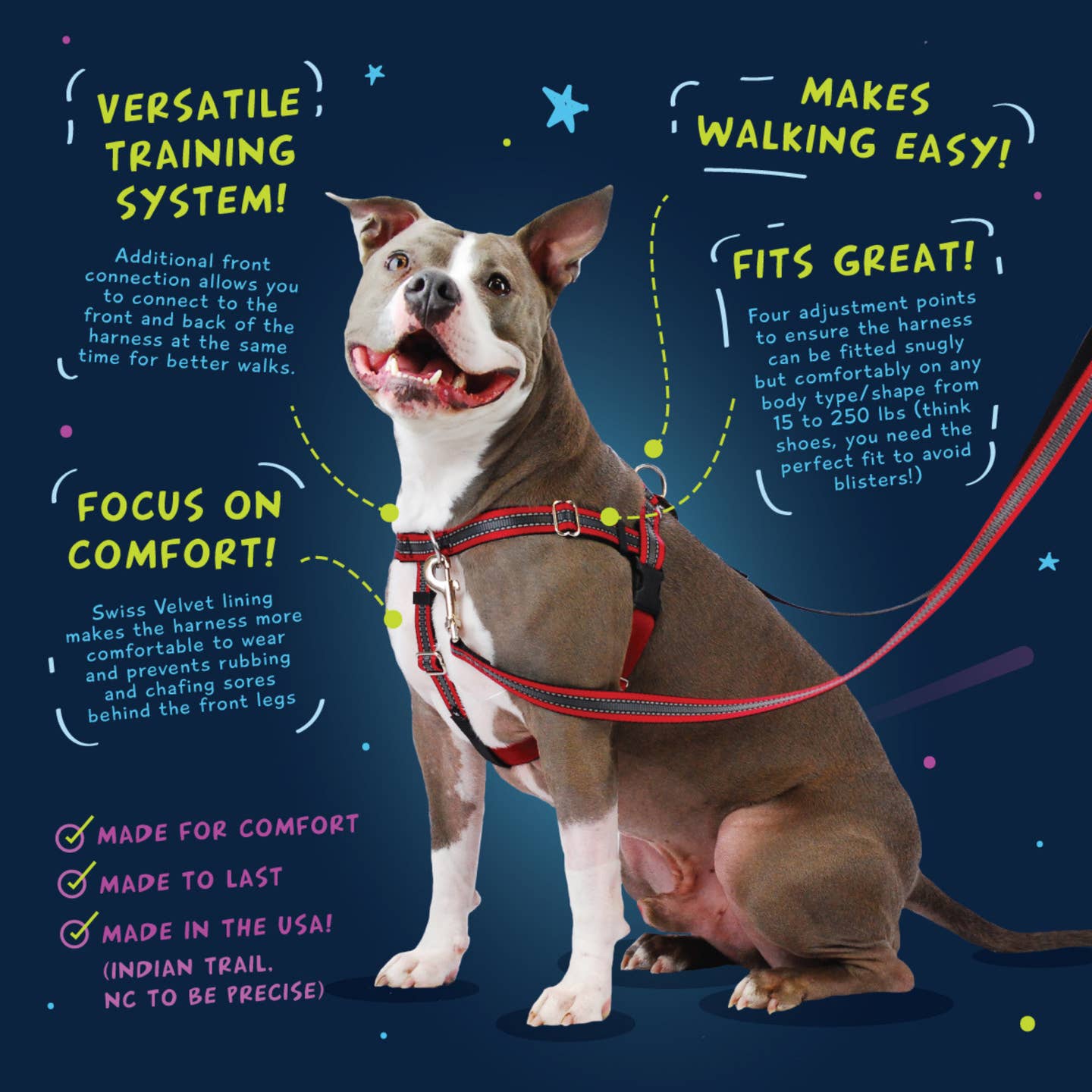 2 Hounds Design Jellybean Sugar Freedom No-Pull Dog Harness