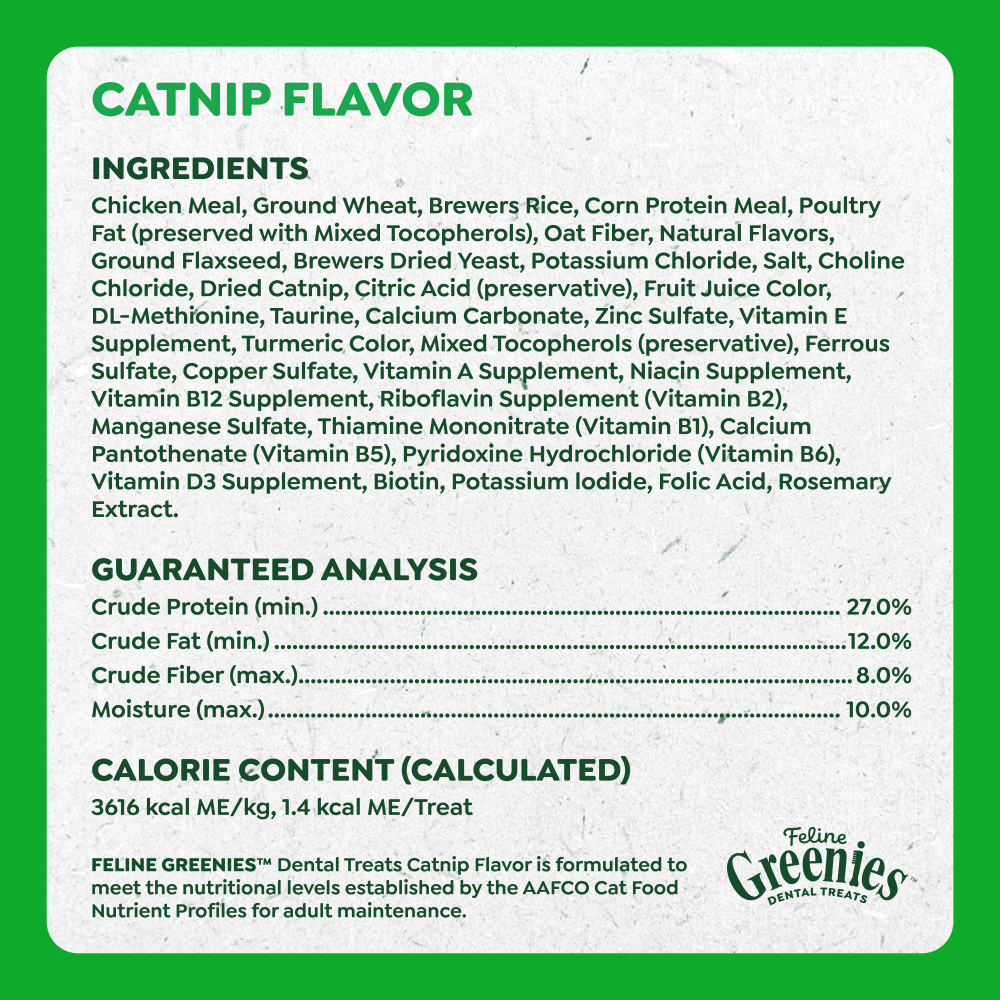 Greenies Catnip Flavor Cat Treats - 2.1 oz