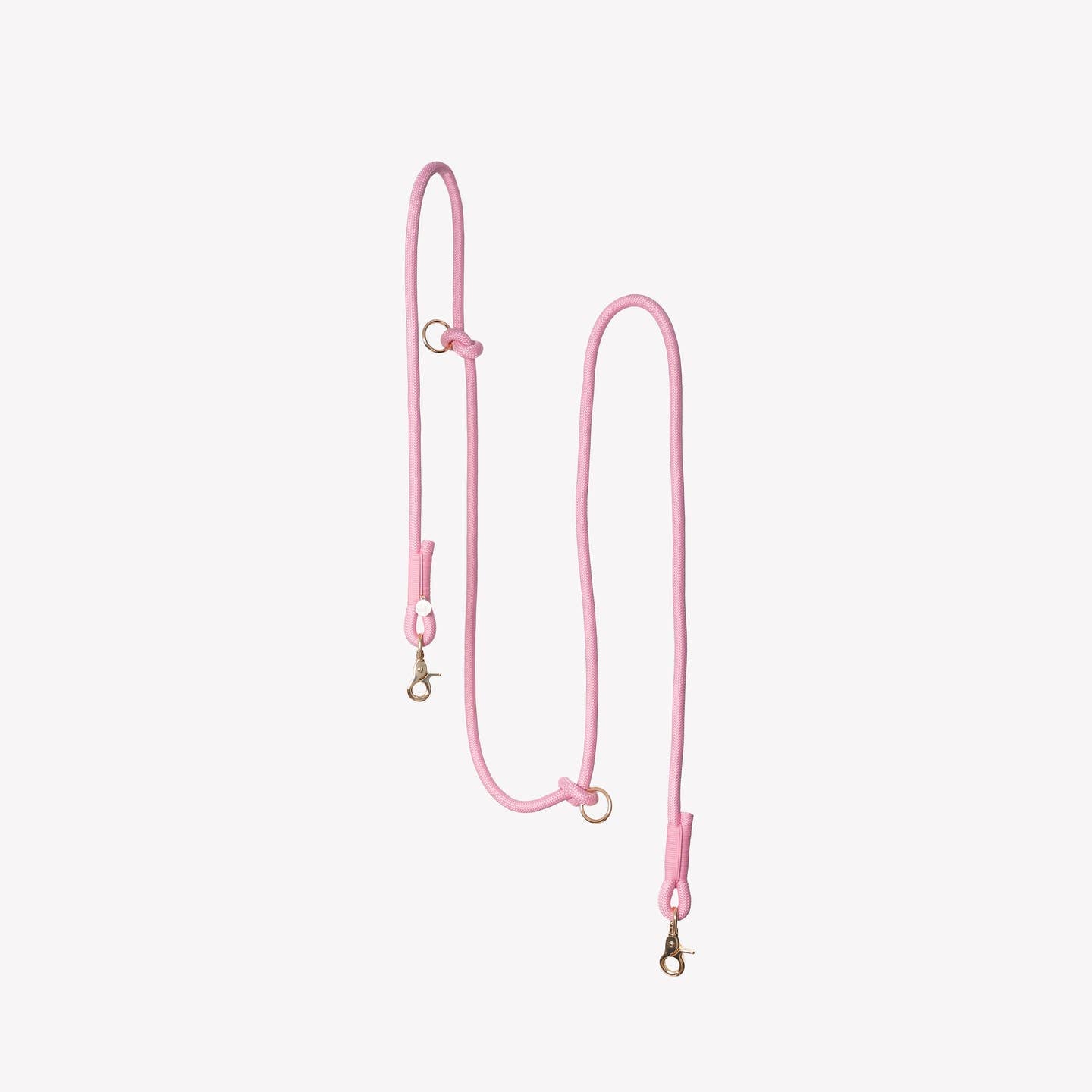 Hands Free Braided Rope Leash - Pink