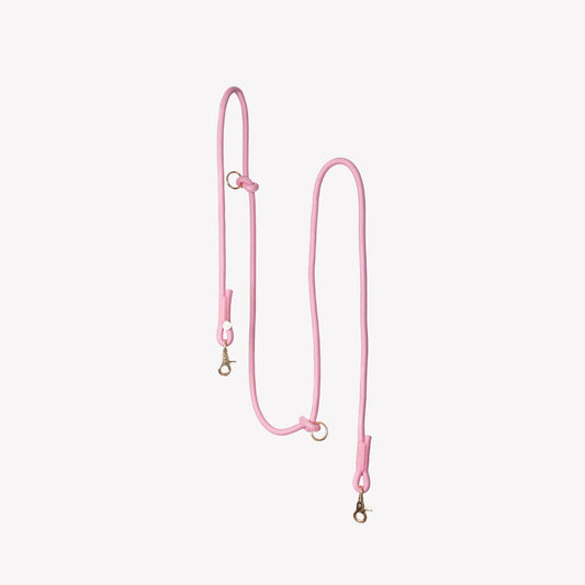 Hands Free Braided Rope Leash - Pink