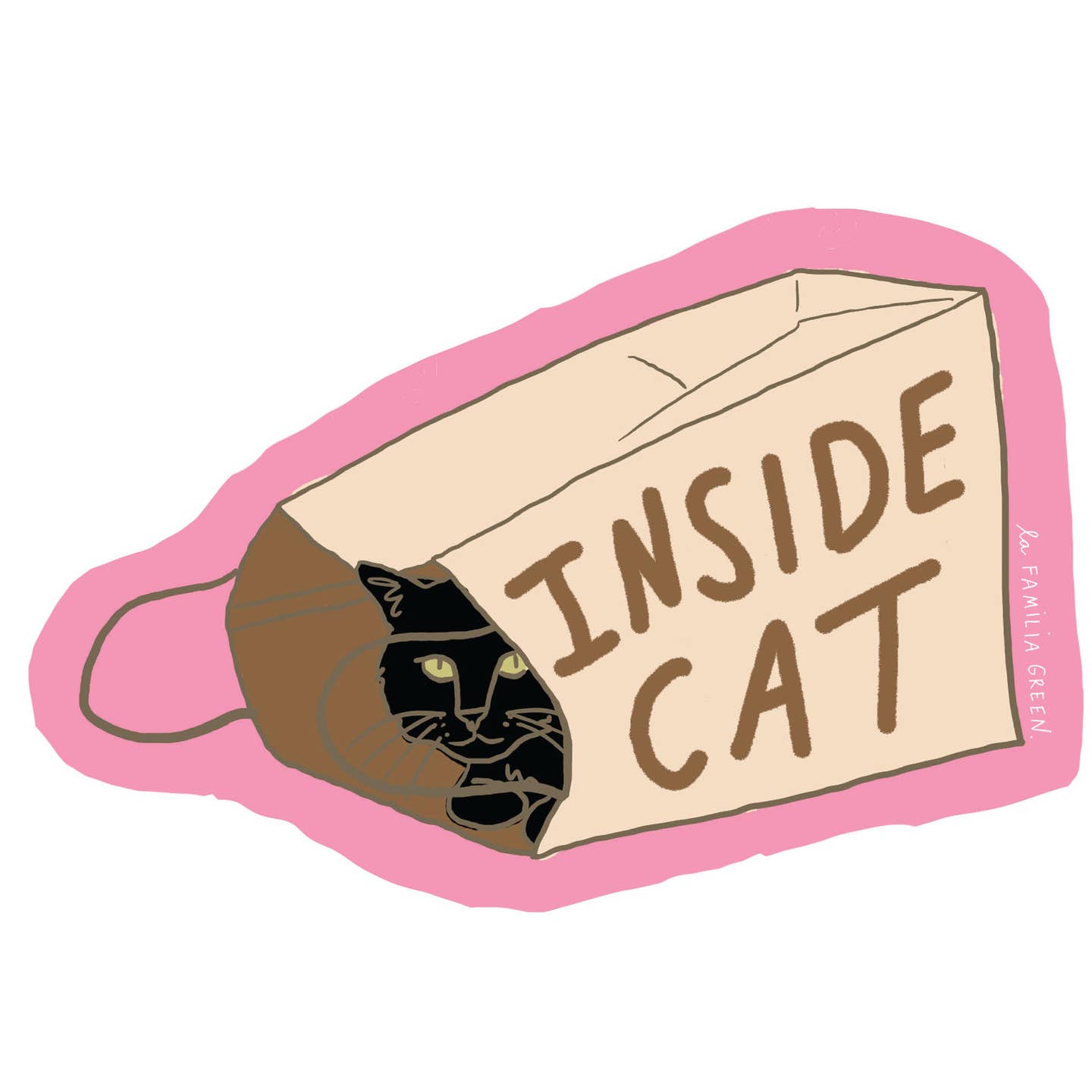 Inside Cat Sticker