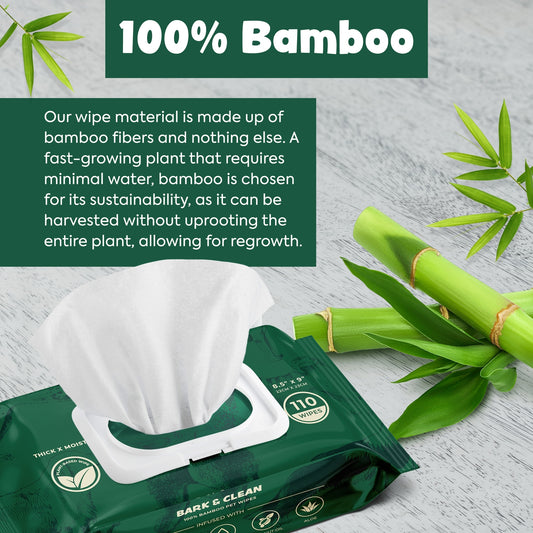 Extra Thick Herbal-Infused Dog Grooming Wipes - 50 ct