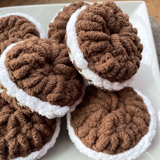 Handmade Whoopie Pie Cat Toy with Organic Catnip