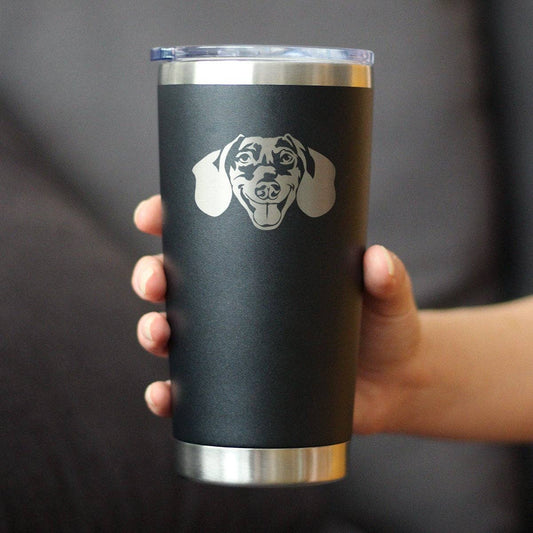 Dachshund Insulated Travel Tumbler - Black