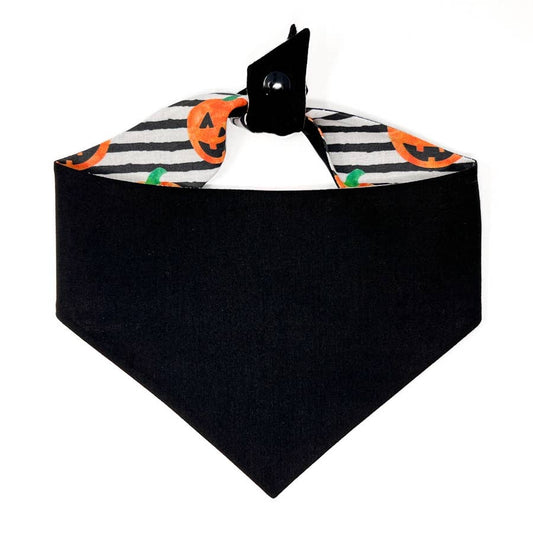 Jack O Lantern Tie On Dog Bandana