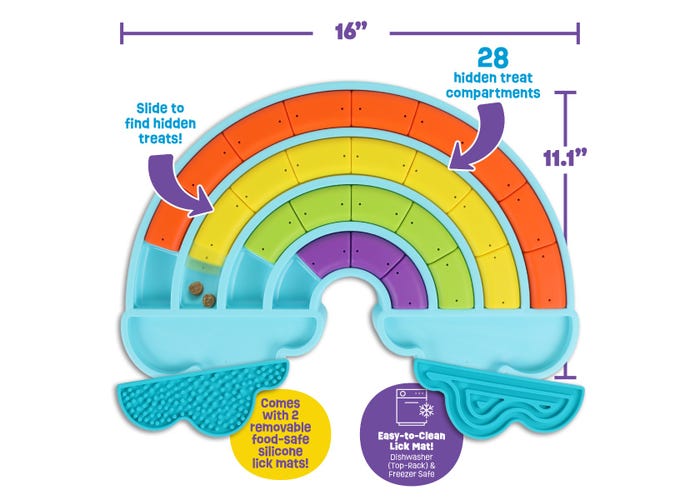 Calming Rainbow Treat Puzzle & Lick Mats