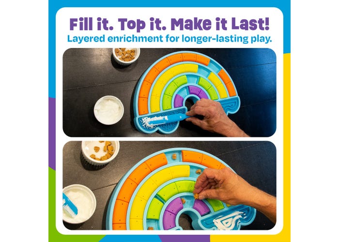 Calming Rainbow Treat Puzzle & Lick Mats
