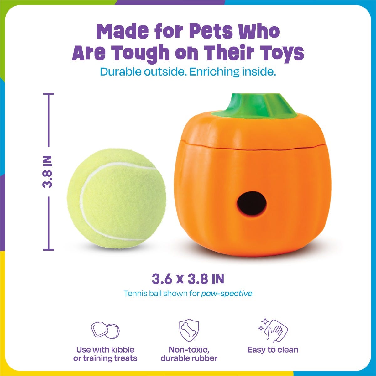 Tough & Tumble™ 2-Piece Treat Dispenser: Pumpkin