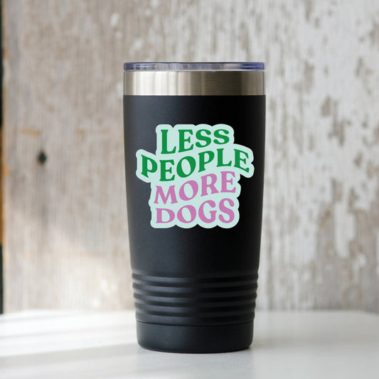Less People More Dogs Sticker