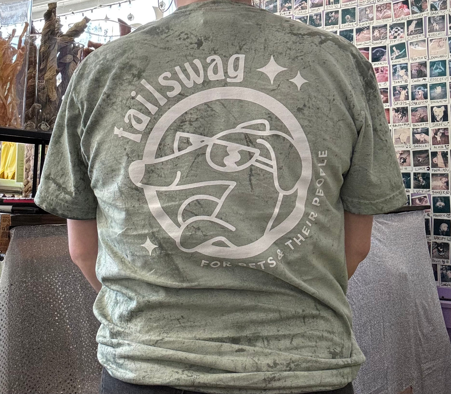Tailswag T-Shirt - Comfort Colors Heavyweight Color Blast - Fern