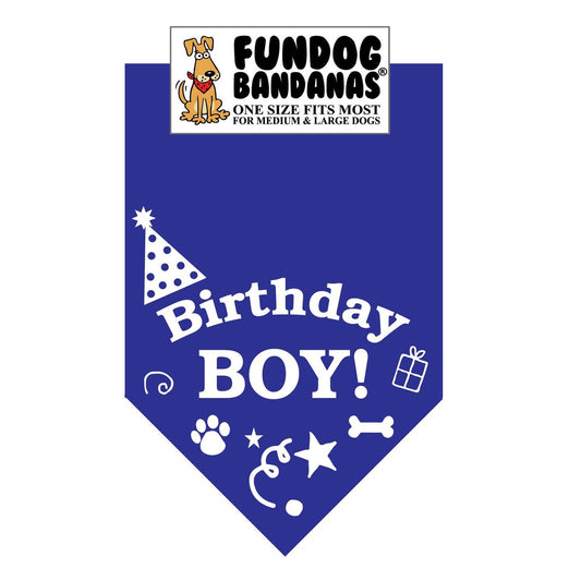 Birthday Boy Dog Bandana | Assorted Colors
