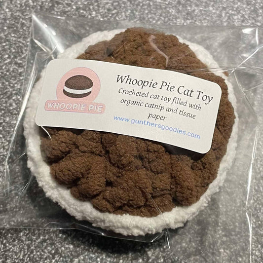 Handmade Whoopie Pie Cat Toy with Organic Catnip
