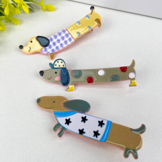 Doxie Party Hair Clips
