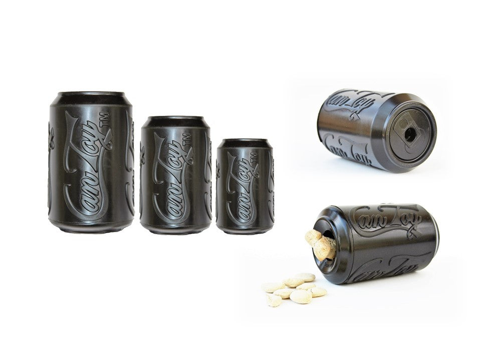 XL Magnum Can Toy eDispenser Ultra Durable Rubber Chew Toy & Treat Dispenser - Black