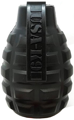 USA-K9 Grenade eDispenser Durable Rubber Chew Toy & Treat Dispenser