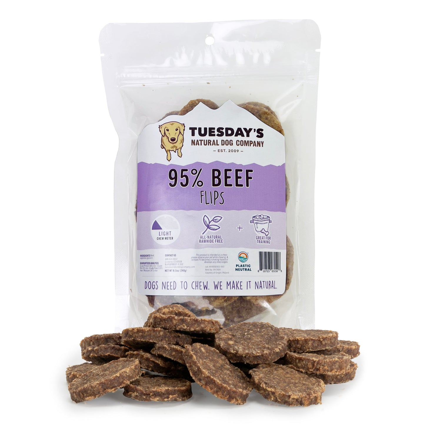 95% Beef Training Flips - 8.5 oz