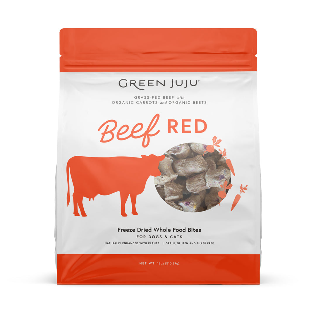 Green Juju Beef Red Whole Food Bites For Dogs & Cats - 3 oz