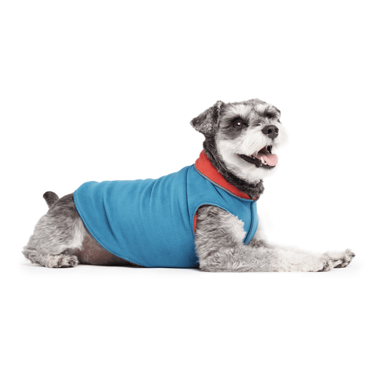 Marine/Paprika Double Fleece