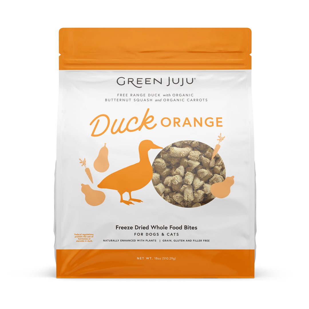 Green Juju Duck Orange Whole Food Bites For Dogs & Cats - 3 oz