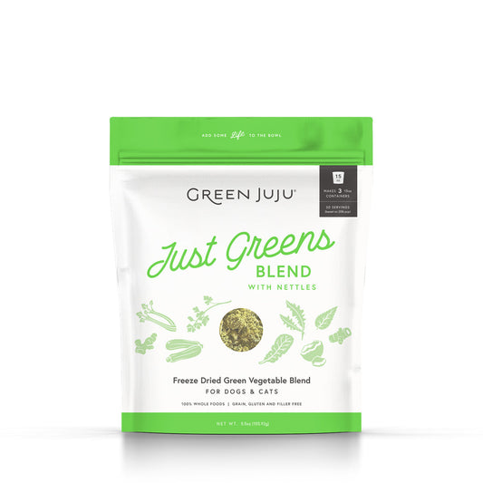 Freeze-Dried Just Greens Blend with Nettles for Dogs & Cats - 1.75 oz Bag