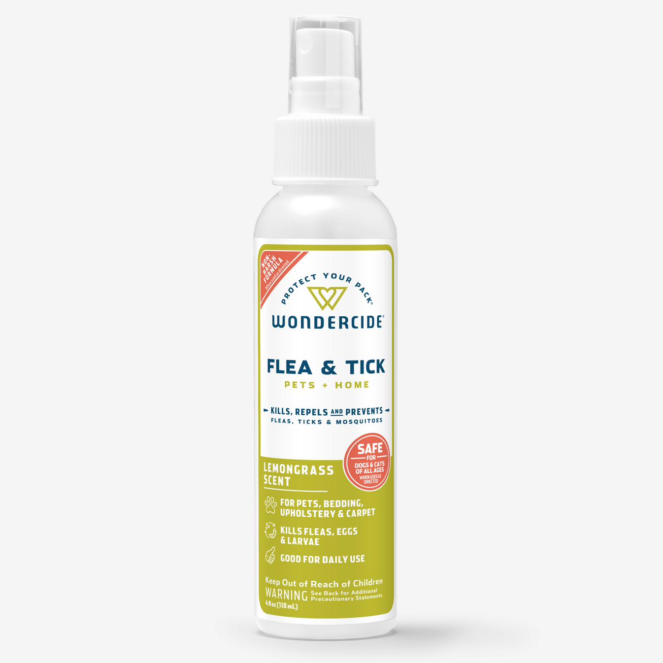 Lemongrass Flea & Tick Spray for Pets + Home with Natural Essential Oils - 4 oz