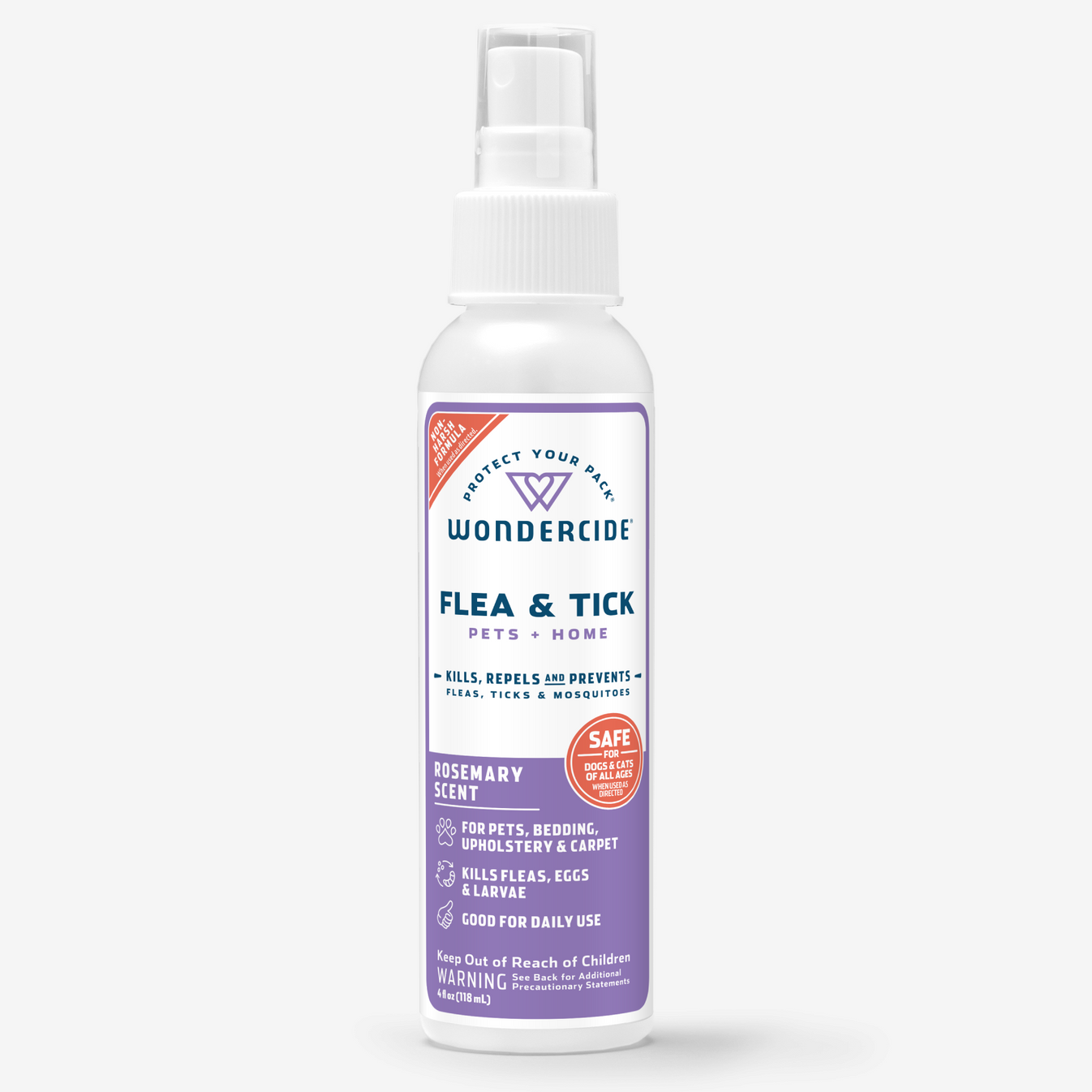 Rosemary Flea & Tick Spray for Pets + Home with Natural Essential Oils - 4 oz