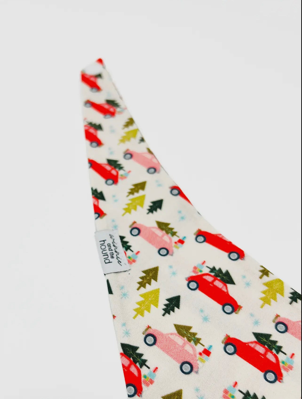 Christmas Cars Reversible Tie/Snap-On Bandana