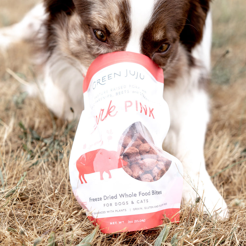Green Juju Pork Pink Whole Food Bites For Dogs & Cats - 3 oz