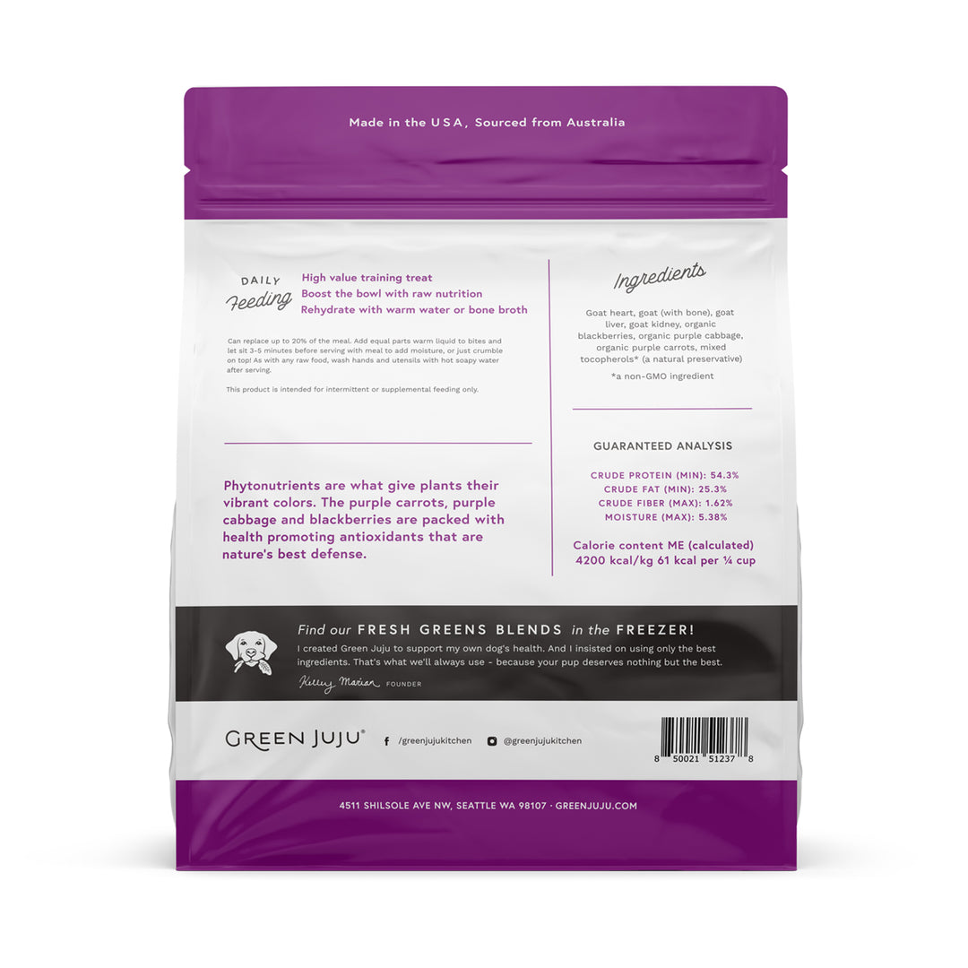 Green Juju Goat Purple Whole Food Bites For Dogs & Cats - 3 oz
