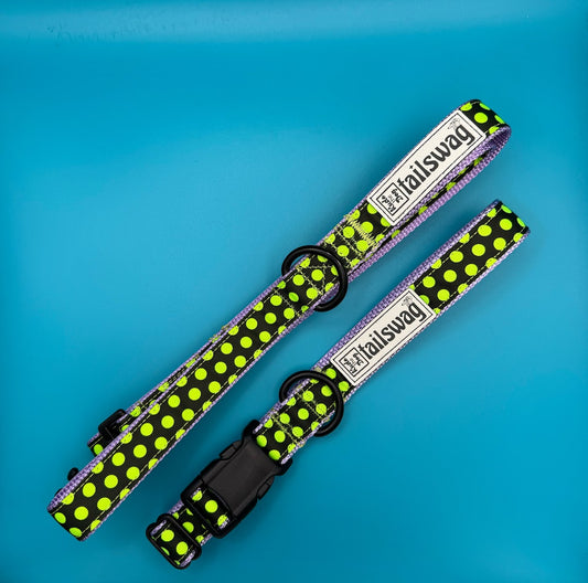 Tailswag x Kudo The Dog Exclusive Green Polkadot Collar