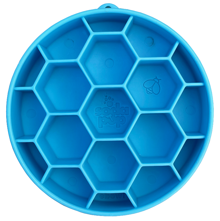 Honeycomb Slow-Feeder & Enrichment Bowl - Blue