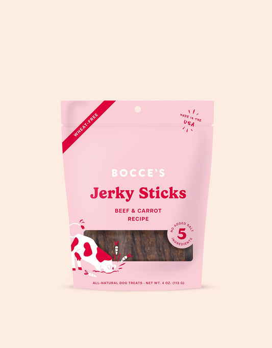 Bocce's Grazers Beef & Carrot Jerky Sticks for Dogs