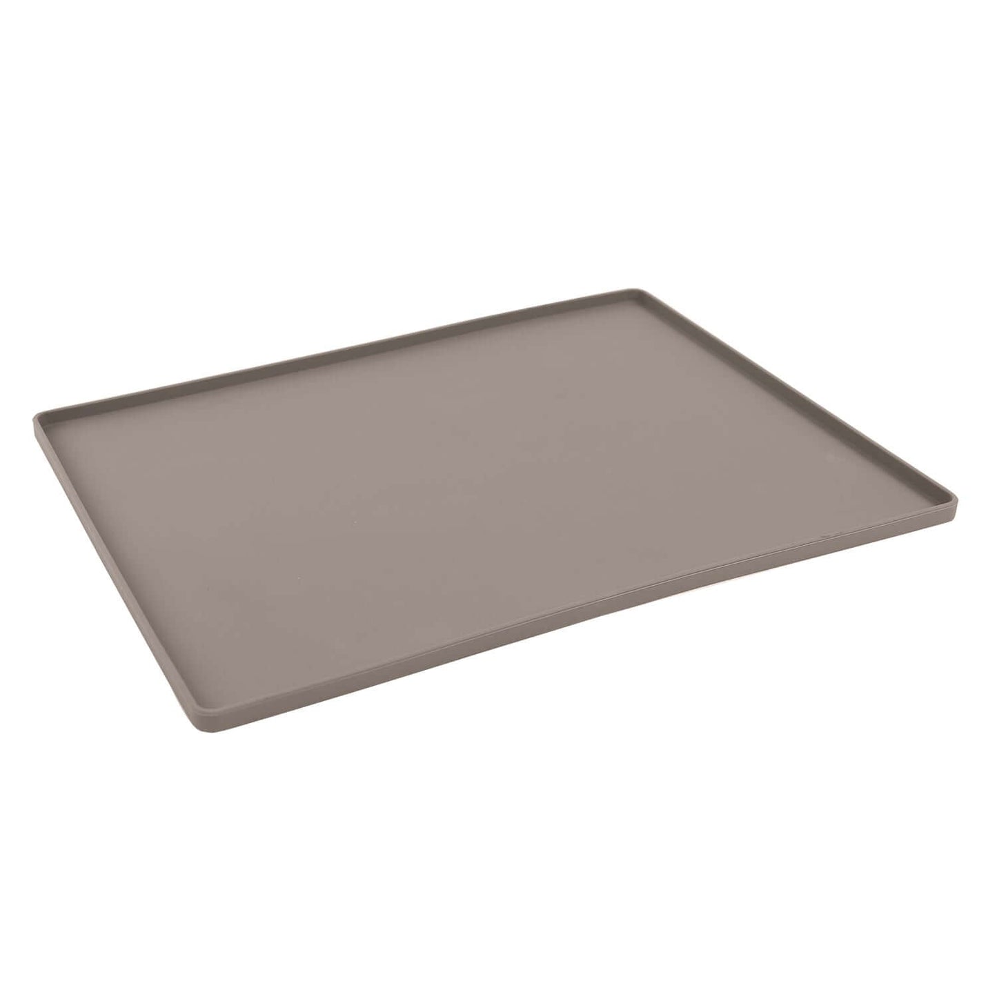 Silicone Non-Slip Pet Bowl Mat with Raised Edge, 15.75" x 12"