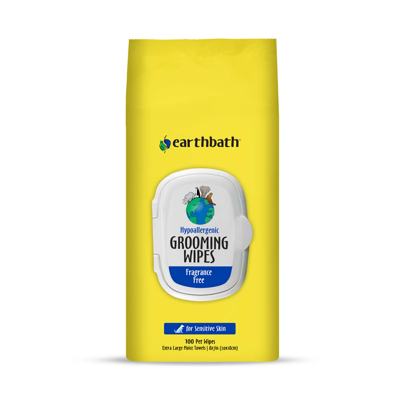 Hypoallergenic Grooming Wipes for Dogs & Cats - 100 ct
