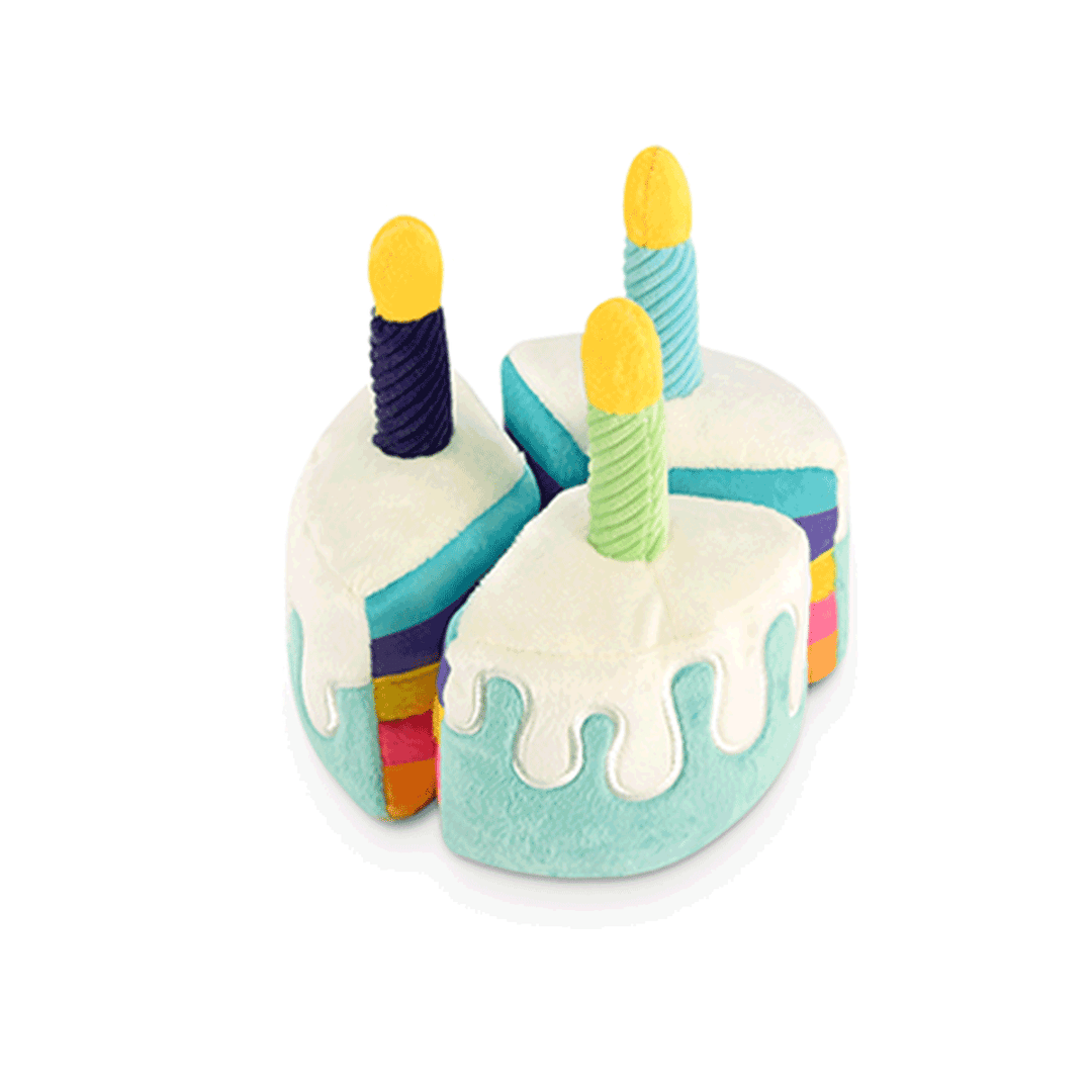 Birthday Cake 3 Piece Crinkly Squeaky Toy