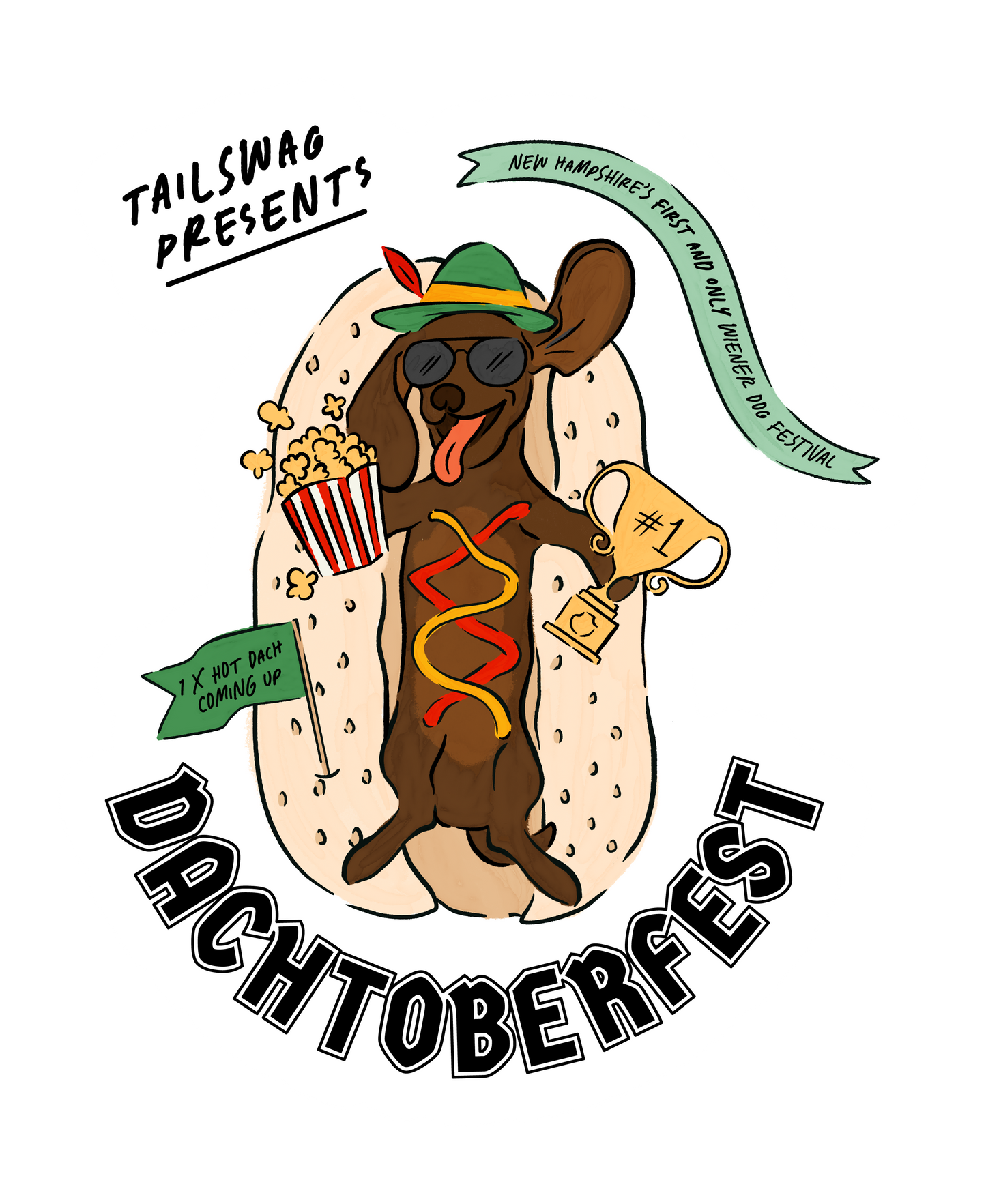 Dachtoberfest T-Shirt - Orange - 2024