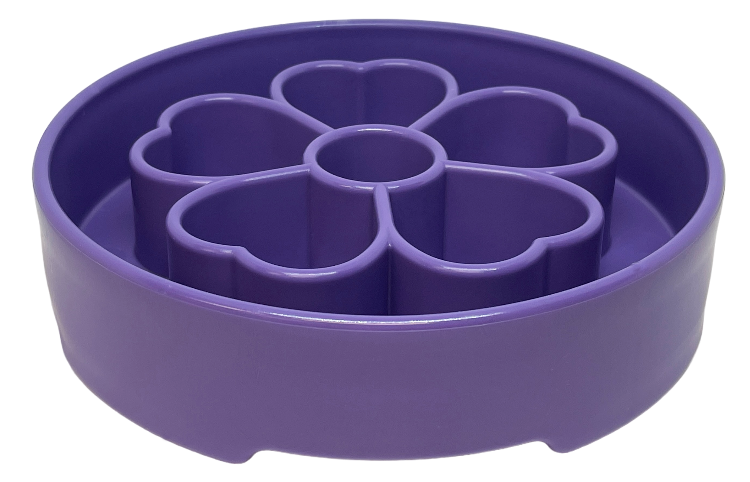 Flower Design eBowl Enrichment Slow Feeder Bowl For Dogs