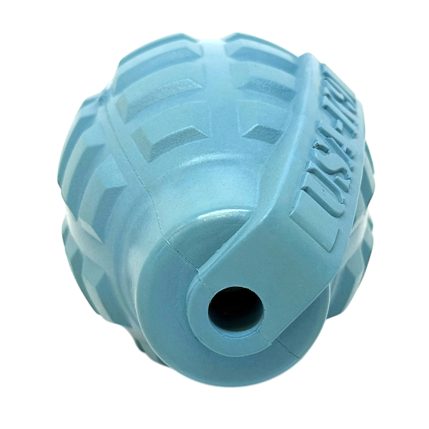 USA-K9 Grenade eDispenser Durable Rubber Chew Toy & Treat Dispenser - Steel Blue