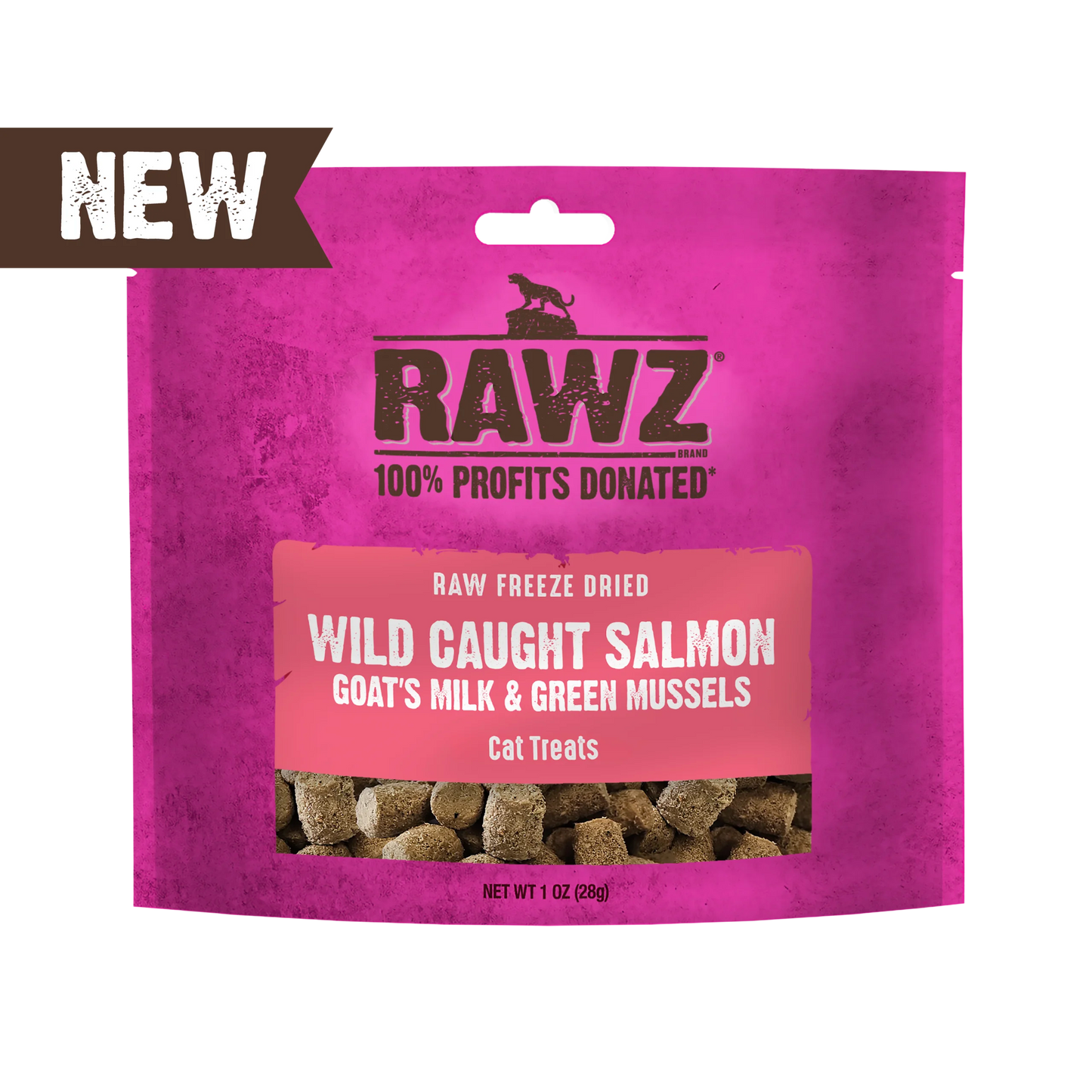 Raw Freeze Dried Wild Caught Salmon, Goat's Milk & Green Mussels Cat Treats