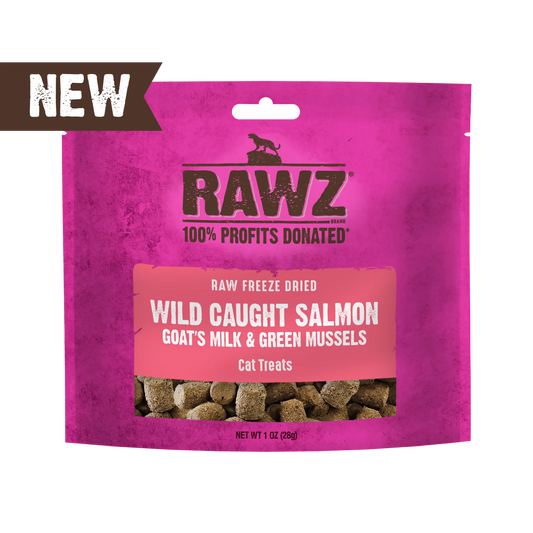 Raw Freeze Dried Wild Caught Salmon, Goat's Milk & Green Mussels Cat Treats