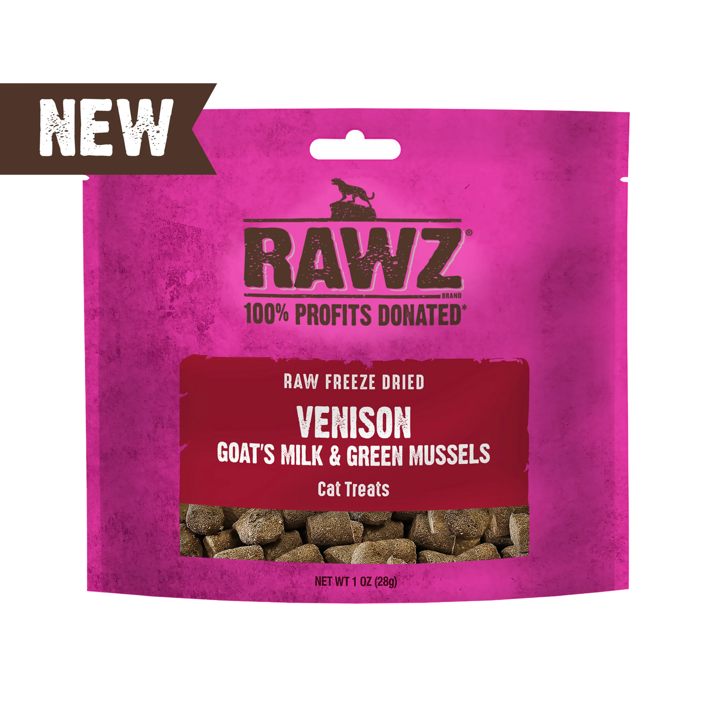 Raw Freeze Dried Venison, Goat's Milk & Green Mussels Cat Treats