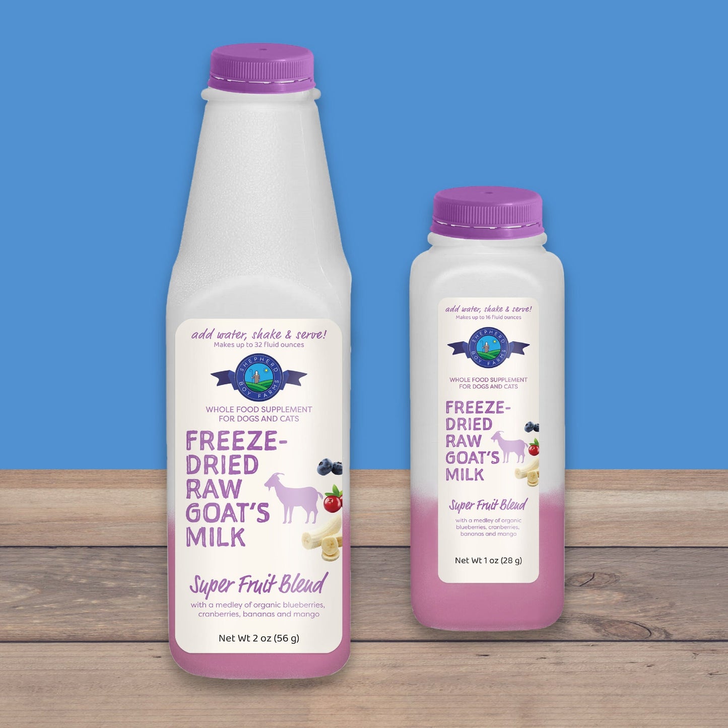 Freeze Dried Raw Goat's Milk - Fruit Blend